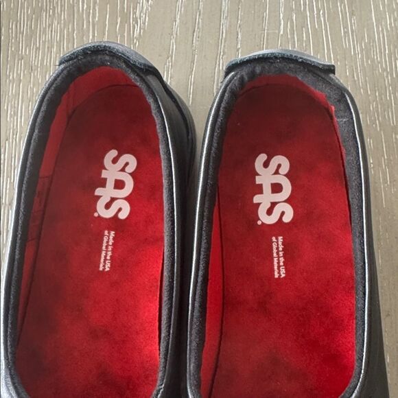 SAS Women’s Black Soft Leather Comfort Dress Shoes Flats Made in USA Size 5M - Picture 10 of 12